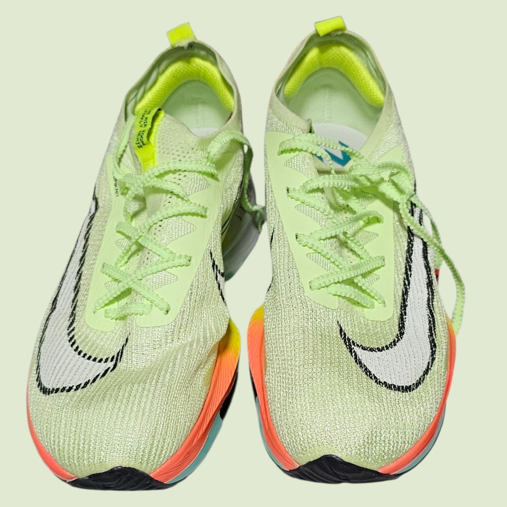 Nike Air Zoom Alphafly Next% CZ1514-200 Barely Volt Black White Men's Sz 9